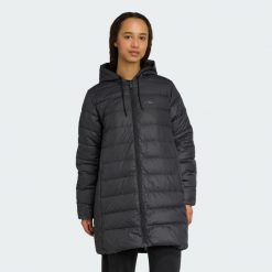 Parka z kapturem Essentials CLIMAWARM 3-Stripes Light Down. Czarne parki damskie Adidas, s, z kapturem. W wyprzedaży za 421.85 zł.