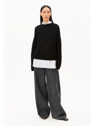 Armedangels Sweter ''Merinaa'' w kolorze czarnym rozmiar: S. Czarne swetry klasyczne damskie ARMEDANGELS, s, z bawełny, bez kołnierzyka. Za 214.95 zł.