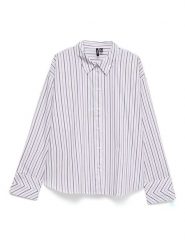 Vero Moda Koszula w kolorze biało-fioletowym rozmiar: XS. Białe koszule damskie Vero Moda, xs, bez wzorów, z bawełny, bez kołnierzyka, bez ramiączek. Za 89.95 zł.