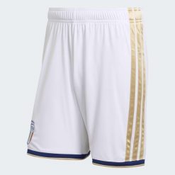 Spodenki piłkarskie replika ADIDAS Włochy 26 domowe. Spodenki sportowe damskie Adidas, m, bez wzorów, z materiału, z standardowym stanem, do piłki nożnej, climacool (adidas). Za 199.99 zł.