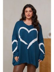 Curvy Lady Sweter w kolorze niebieskim rozmiar: 40/42. Niebieskie swetry klasyczne damskie Curvy Lady, ze splotem, bez kołnierzyka. Za 78.99 zł.