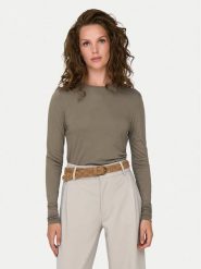 JDY Bluzka Suma 15311144 Brązowy Regular Fit. Brązowe bluzki damskie JDY, xs, bez wzorów, z wiskozy, bez kołnierzyka, bez ramiączek. Za 49.99 zł.