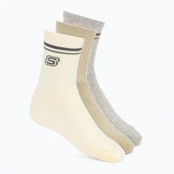 Skarpety SKECHERS Full Terry Low Crew. Brązowe skarpetki damskie Skechers, bez wzorów, z bawełny. Za 73.99 zł.