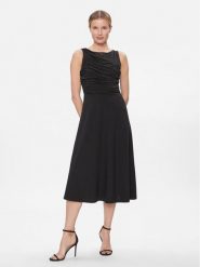 DKNY Sukienka koktajlowa DD3KP365 Czarny Regular Fit. Czarne sukienki damskie DKNY, bez wzorów, z syntetyku, wizytowe, bez ramiączek. Za 709.99 zł.