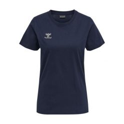 Damska bawełniana koszulka Hummel Move Grid. Niebieskie koszulki damskie Hummel, m, bez wzorów, z bawełny, bez kołnierzyka, bez ramiączek. Za 140.00 zł.