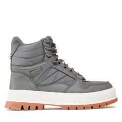 Trzewiki Americanos. Szare botki damskie Americanos, bez obcasa, na płaskiej podeszwie, bez zapięcia. Za 149.99 zł.