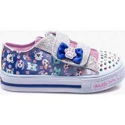 Skechers - Tenisówki dziecięce. Szare buty sportowe dziewczęce Skechers, z gumy. W wyprzedaży za 169.90 zł.