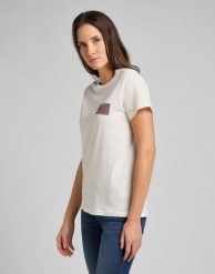 DAMSKI T-SHIRT LEE CREW NECK TEE ECRU L41LYGNQ 112109069. T-shirty damskie Lee, l, bez wzorów, bez kołnierzyka. Za 69.99 zł.