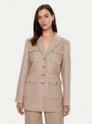 Bruuns Bazaar Marynarka Baki BBW4290 Beżowy Slim Fit. Brązowe marynarki i żakiety damskie Bruuns Bazaar, bez wzorów, z syntetyku. Za 579.99 zł.