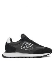 KARL LAGERFELD Sneakersy Kairo KL61124A Czarny. Czarne obuwie sportowe damskie KARL LAGERFELD, ze skóry, bez zapięcia. Za 539.99 zł.