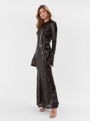 ROTATE Sukienka wieczorowa Sequin 111349100 Czarny Slim Fit. Czarne sukienki damskie ROTATE, bez wzorów, z syntetyku, wizytowe, bez ramiączek. Za 2,019.00 zł.