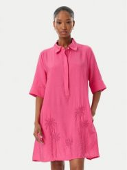 LOLA CASADEMUNT Sukienka koszulowa LS2616034 Różowy ciemny Relaxed Fit. Czerwone sukienki damskie LOLA CASADEMUNT, bez wzorów, z wiskozy, bez ramiączek. Za 543.99 zł.