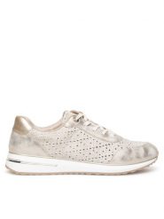Remonte Sneakersy D1G04-60 Beżowy. Brązowe obuwie sportowe damskie Remonte, z materiału, bez zapięcia. Za 369.99 zł.