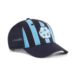 Czapka typu trucker Olympique Marsylia KING PUMA. Niebieskie czapki z daszkiem damskie Puma, na jesień, bez wzorów. Za 129.00 zł.