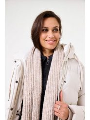 Garcia Szal w kolorze beżowym rozmiar: onesize. Brązowe szaliki damskie Garcia, bez wzorów, z materiału. Za 123.25 zł.