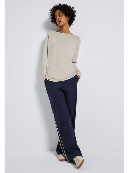 Street One Sweter w kolorze kremowym rozmiar: 46. Brązowe swetry klasyczne damskie Street One, z bawełny, bez kołnierzyka. Za 96.14 zł.