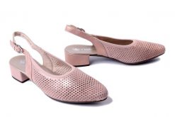 RIEKER 47066-31 pink, czółenka damskie. Czerwone czółenka damskie Rieker, bez wzorów, bez obcasa, na obcasie. Za 255.92 zł.