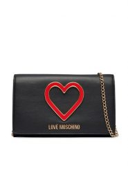 LOVE MOSCHINO Torebka JC4295PP0PK1300A Czarny. Czarne torebki wieczorowe damskie Love Moschino, bez wzorów, ze skóry, bez dodatków. Za 789.99 zł.