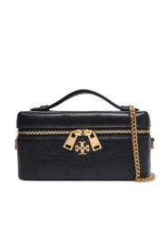 Tory Burch Torebka Charlie Quilted East-West 186036 Czarny. Czarne torebki wieczorowe damskie Tory Burch, bez wzorów, ze skóry, bez dodatków. Za 2,419.00 zł.