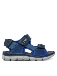Primigi Sandały 7895233 S Granatowy. Niebieskie sandały chłopięce Primigi, ze skóry, bez zapięcia. Za 149.99 zł.