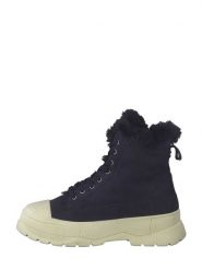 Caprice Skórzane sneakersy w kolorze granatowym rozmiar: 37. Niebieskie obuwie sportowe damskie Caprice, z nubiku, za kostkę, bez zapięcia. Za 235.52 zł.