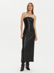 ONLY Sukienka z imitacji skóry Esther 15334722 Czarny Slim Fit. Czarne sukienki damskie Only, bez wzorów, ze skóry, bez ramiączek. Za 149.99 zł.