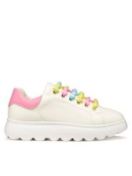 Geox Sneakersy J Puffypop Girl J55MRA 000BC C0406 S Biały. Białe buty sportowe dziewczęce Geox, bez wzorów, ze skóry, bez zapięcia. Za 269.99 zł.