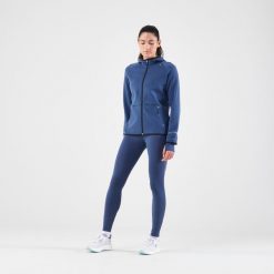 Legginsy do biegania damskie Kiprun Run 500 Warm ocieplane. Czarne legginsy damskie KIPRUN, l, bez wzorów, z elastanu. Za 139.99 zł.