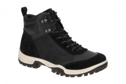 Buty trekkingowe za kostkę damskie Ecco Xpedition III. Czarne obuwie trekkingowe damskie ECCO, z gumy, za kostkę, bez zapięcia. Za 638.15 zł.