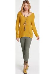 Heine Sweter w kolorze żółtym rozmiar: W40/L42. Żółte swetry klasyczne damskie Heine, l, ze splotem, bez kołnierzyka. Za 61.45 zł.