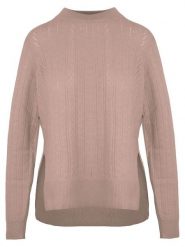 Malo Optimum Sweter w kolorze szaroróżowym rozmiar: L. Różowe swetry klasyczne damskie Malo Optimum, l, z kaszmiru, bez kołnierzyka. Za 459.04 zł.