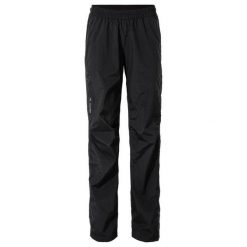 Zippowane spodnie przeciwdeszczowe dla kobiet do jazdy na rowerze VAUDE Yaras IV. Czarne spodnie dresowe damskie Vaude, bez wzorów. Za 674.55 zł.