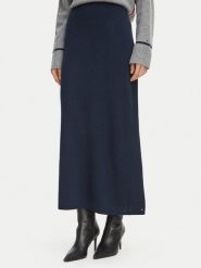 Tommy Hilfiger Spódnica trapezowa WW0WW51969 Granatowy A-Line Fit. Niebieskie spódnice damskie Tommy Hilfiger, xs, bez wzorów, z wełny. Za 699.99 zł.