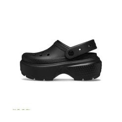 Tenisówki Crocs Model Stomp Clog Kolor Czarny. Czarne trampki damskie Crocs, bez wzorów, z gumy, bez zapięcia. Za 386.00 zł.