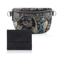 Zestaw damski Paolo Peruzzi ZUP-61 saszetka i portfel czarny. Czarne nerki i saszetki damskie PAOLO PERUZZI, bez wzorów, ze skóry. Za 219.99 zł.