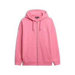 Damska bluza z kapturem zapinana na zamek Superdry Studios. Czerwone bluzy damskie Superdry, bez wzorów, z kapturem. Za 353.95 zł.