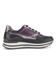 Gabor Sneakersy w kolorze czarno-fioletowym rozmiar: 37,5. Czarne obuwie sportowe damskie Gabor, z materiału, bez zapięcia. Za 219.60 zł.