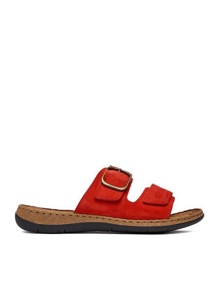 Go Soft Klapki CEO-WI23-4773-09 Czerwony. Czerwone klapki damskie GO SOFT, bez wzorów, ze skóry, bez obcasa, bez zapięcia. Za 169.99 zł.
