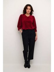 Kaffe Bluzka w kolorze bordowym rozmiar: L. Czerwone bluzki damskie Kaffe, l, bez wzorów, bez kołnierzyka, bez ramiączek. Za 60.73 zł.