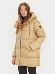 Gaudi Płaszcz zimowy 421BD35018 Beżowy Regular Fit. Brązowe płaszcze damskie Gaudi, na zimę, bez wzorów, z syntetyku, bez kaptura. Za 729.99 zł.