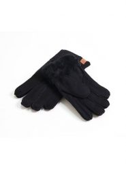 Kaiser Naturfellprodukte Wełniane rękawiczki "Patchwork" w kolorze czarnym rozmiar: 9. Czarne rękawiczki damskie Kaiser Naturfellprodukte, bez wzorów, z materiału. Za 73.99 zł.