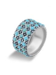 Nomad Srebrny pierścionek z kamieniami ozdobnymi rozmiar: 52. Szare pierścionki damskie Nomad, srebrne. Za 327.10 zł.