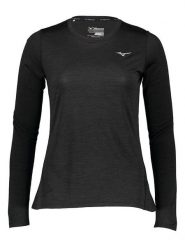 Mizuno Koszulka funkcyjna "Impulse Core" w kolorze czarnym rozmiar: XL. Czarne koszulki damskie Mizuno, xl, bez wzorów, bez kołnierzyka, bez ramiączek. Za 79.21 zł.