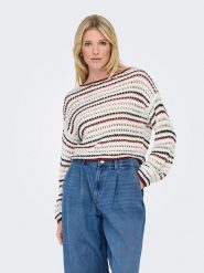ONLY Sweter ze wzorem rozmiar: M. Swetry klasyczne damskie Only, m, ze splotem, bez kołnierzyka. Za 79.21 zł.