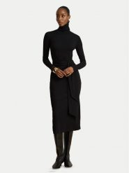 LAUREN RALPH LAUREN Sukienka dzianinowa 200980028002 Czarny Slim Fit. Czarne sukienki damskie Lauren Ralph Lauren, bez wzorów, z dzianiny, bez ramiączek. Za 949.99 zł.