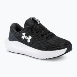 Buty do biegania damskie Under Armour Charged Surge 4. Czarne obuwie sportowe damskie Under Armour, bez zapięcia, do biegania. Za 289.99 zł.