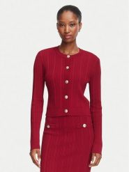 Guess Kardigan W6YR26 Z0973 Bordowy Regular Fit. Czerwone kardigany damskie Guess, xxl, z aplikacjami, z syntetyku. Za 474.99 zł.