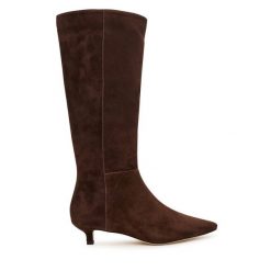 Kozaki LAUREN RALPH LAUREN. Brązowe kozaki damskie Lauren Ralph Lauren, bez obcasa, na szpilce, bez zapięcia. Za 1,299.00 zł.