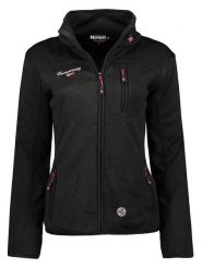 Geographical Norway Kurtka polarowa w kolorze czarnym rozmiar: XXL. Czarne kurtki damskie Geographical Norway, xxl, z polaru, bez kołnierzyka. Za 83.42 zł.