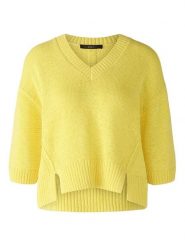 Oui Sweter w kolorze żółtym rozmiar: 42. Żółte swetry klasyczne damskie Oui, bez kołnierzyka. Za 130.99 zł.
